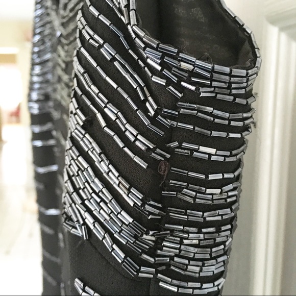 Beaded Sequin 2-piece Sheer Long Sleeve & Tank Top - Picture 7 of 8